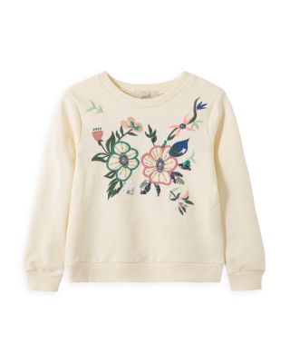 embroidered flower sweatshirt