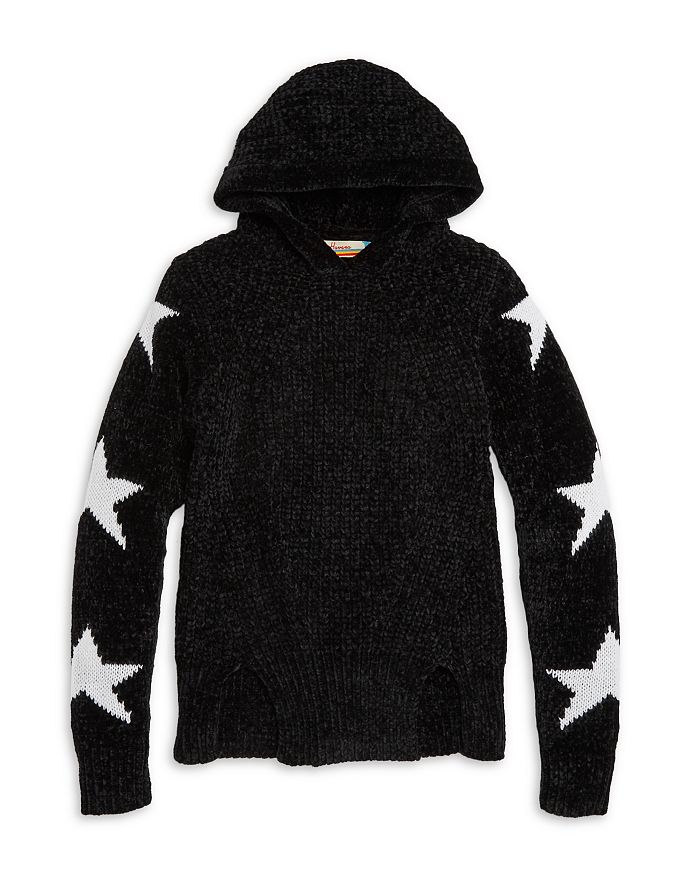 Vintage Havana Girls Stars Hooded Chenille Sweater Little Kid