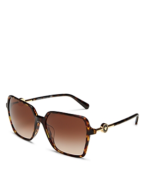 Shop Versace Square Sunglasses, 58mm In Havana/brown Gradient