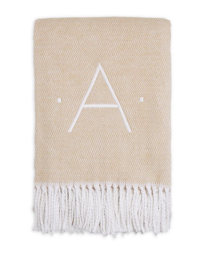 Matouk Monogrammed Pezzo Throw Bloomingdale's