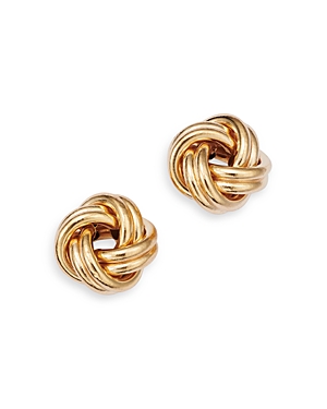Bloomingdale's Made in Italy 14K Yellow Gold Royal Chain Love Knot Stud Earrings - 100% Exclusive