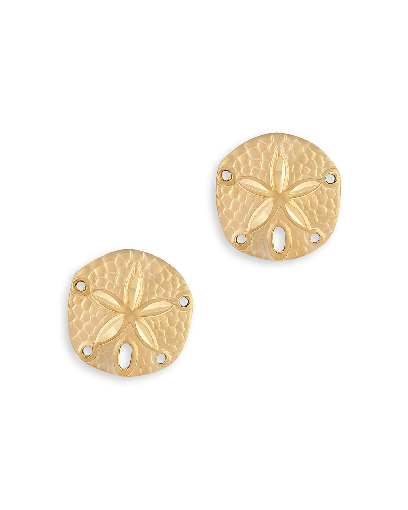 Bloomingdale's Fine Collection Sand Dollar Stud Earrings in 14K Yellow Gold