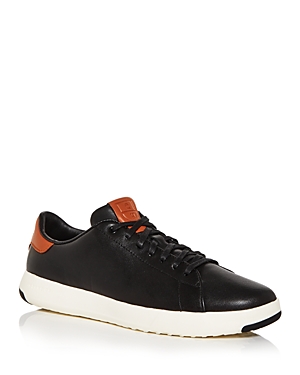 Cole Haan Men's Grandpro Leather Lace Up Sneakers In Black/british