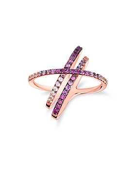 Bloomingdale's - Ruby & Pink Sapphire Crossover Ring in 14K Rose Gold - 100% Exclusive