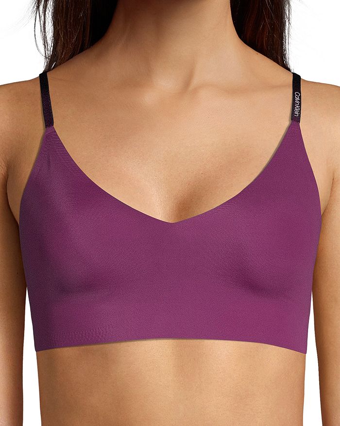 Calvin Klein Invisibles Comfort Lightly Lined Retro Bralette Qf4783 In Loyal