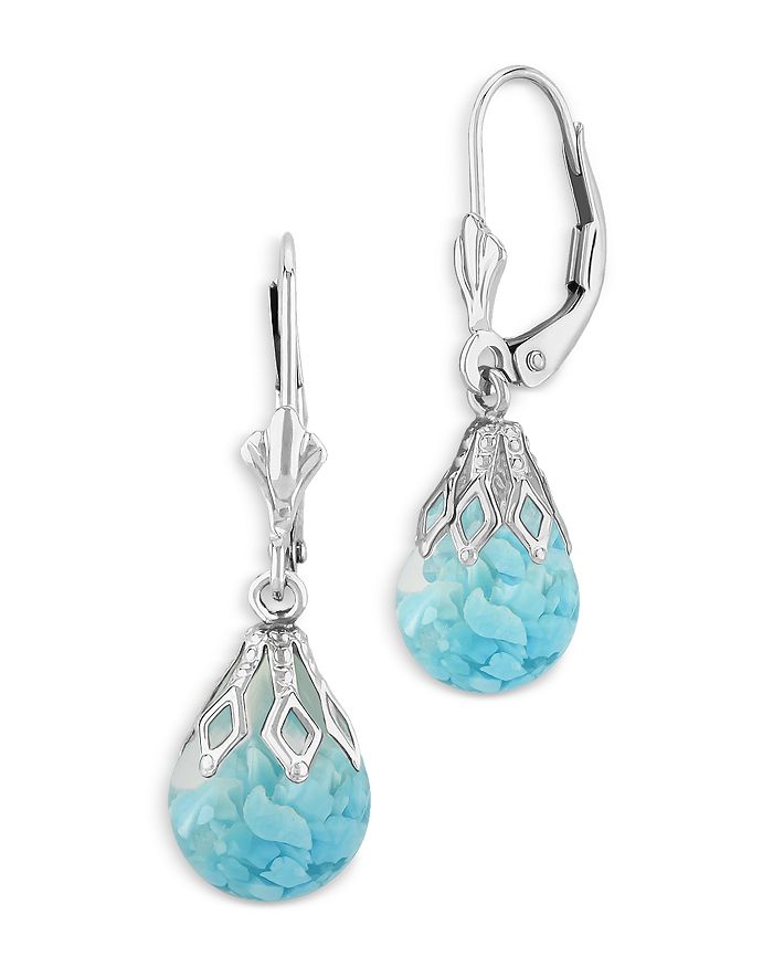 Nancy B Floating Turquoise Drop Earrings - 100% Exclusive In Sterling Silver