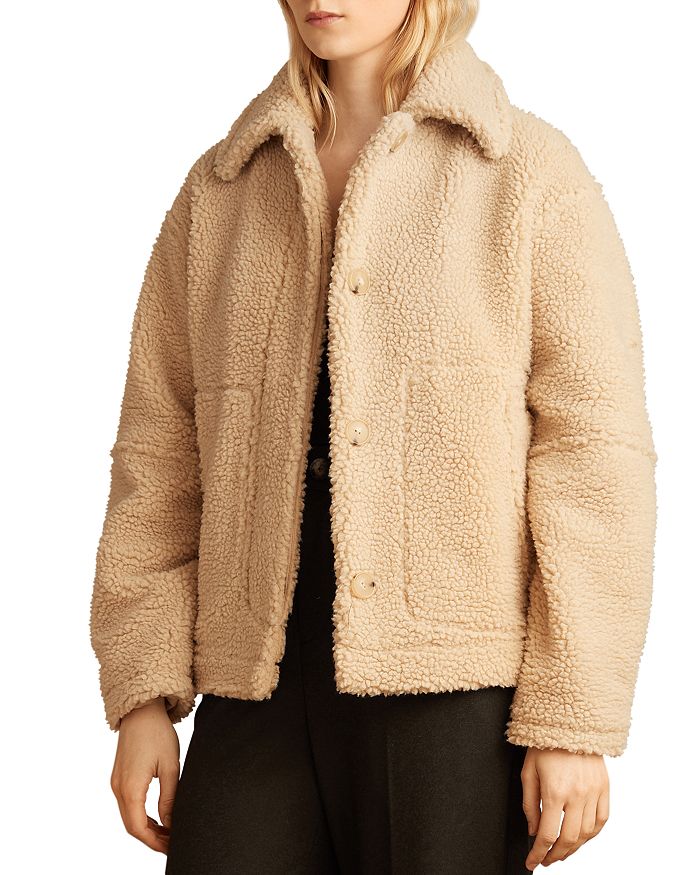 Vince Sherpa Faux Fur Jacket | Bloomingdale's