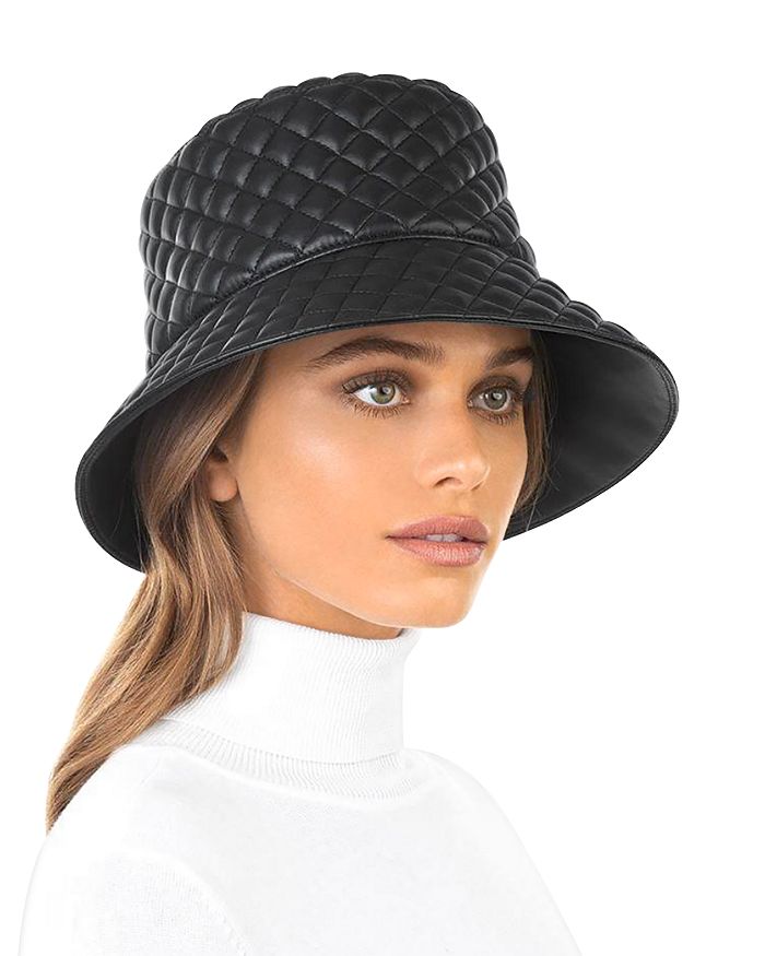 Eric Javits Quilted Bucket Hat In Black