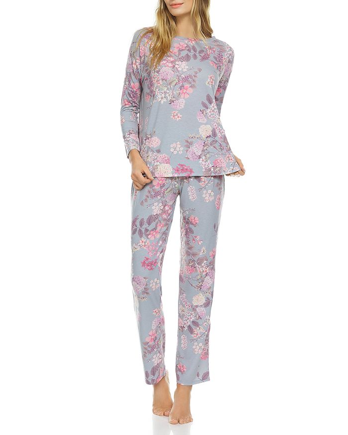 Flora Nikrooz Katelyn Floral Knit Pajama Set | Bloomingdale's