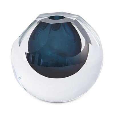 Global Views Hexagon Cut Glass Vase