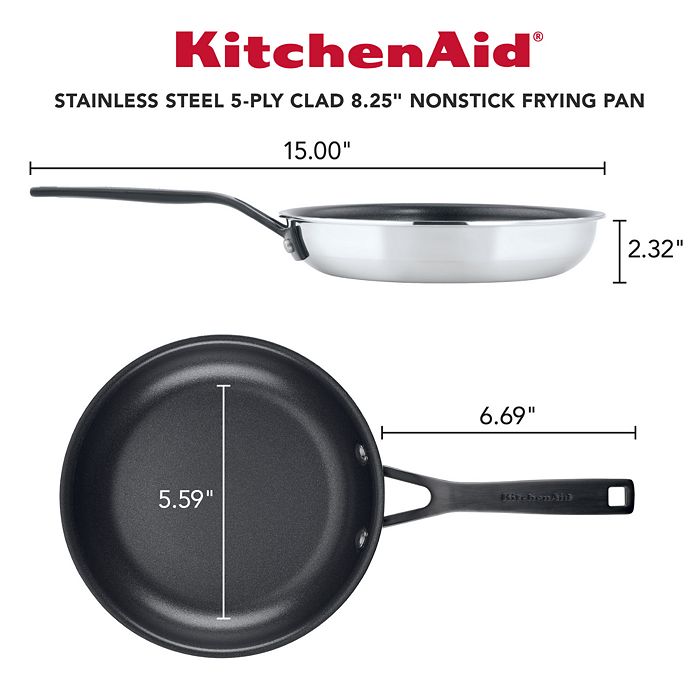 Shop Kitchenaid 8.25 Nonstick Frying Pan In Silver