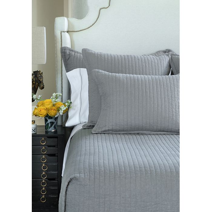 Shop Lili Alessandra Tessa Quilted Coverlet, Queen In Light Gray