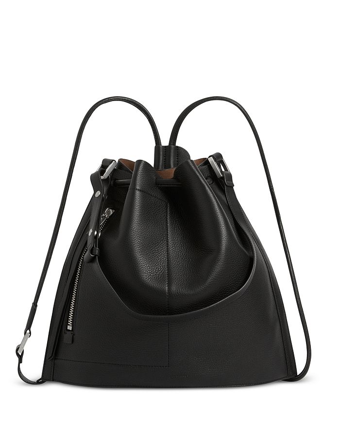 ALLSAINTS Lear Small Drawstring Leather Backpack | Bloomingdale's