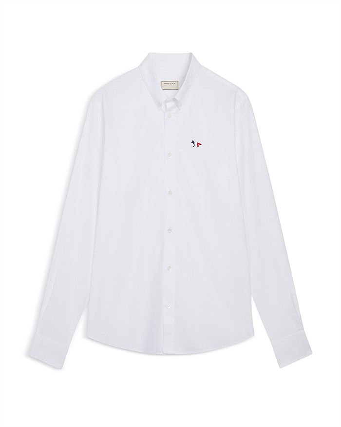 Maison Kitsuné Tricolor Fox Patch Classic Fit Button-Down Shirt