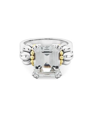 Sterling Silver & 18K Yellow Gold Glacier White Topaz Ring
