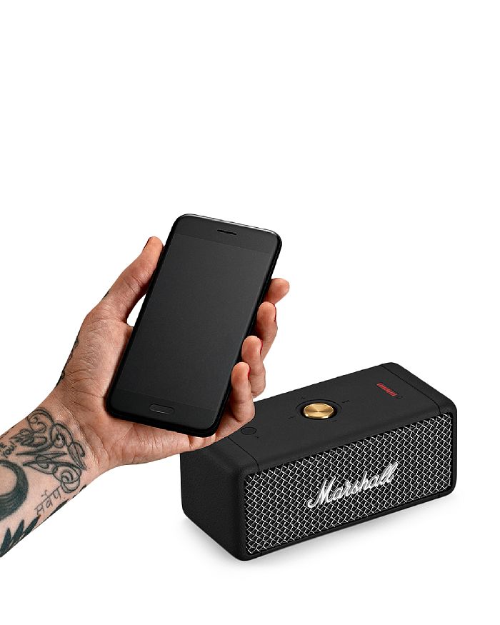Shop Marshall Emberton Portable Bluetooth Speaker In Black
