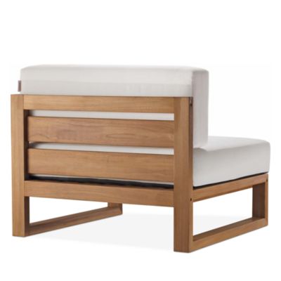 Upland Outdoor Patio Teak Wood Armless Chair