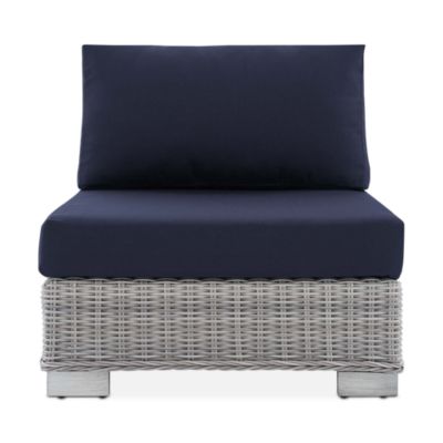 Conway Sunbrella&reg; Outdoor Patio Wicker Rattan Armless Chair