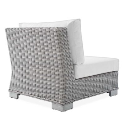 Conway Sunbrella&reg; Outdoor Patio Wicker Rattan Armless Chair