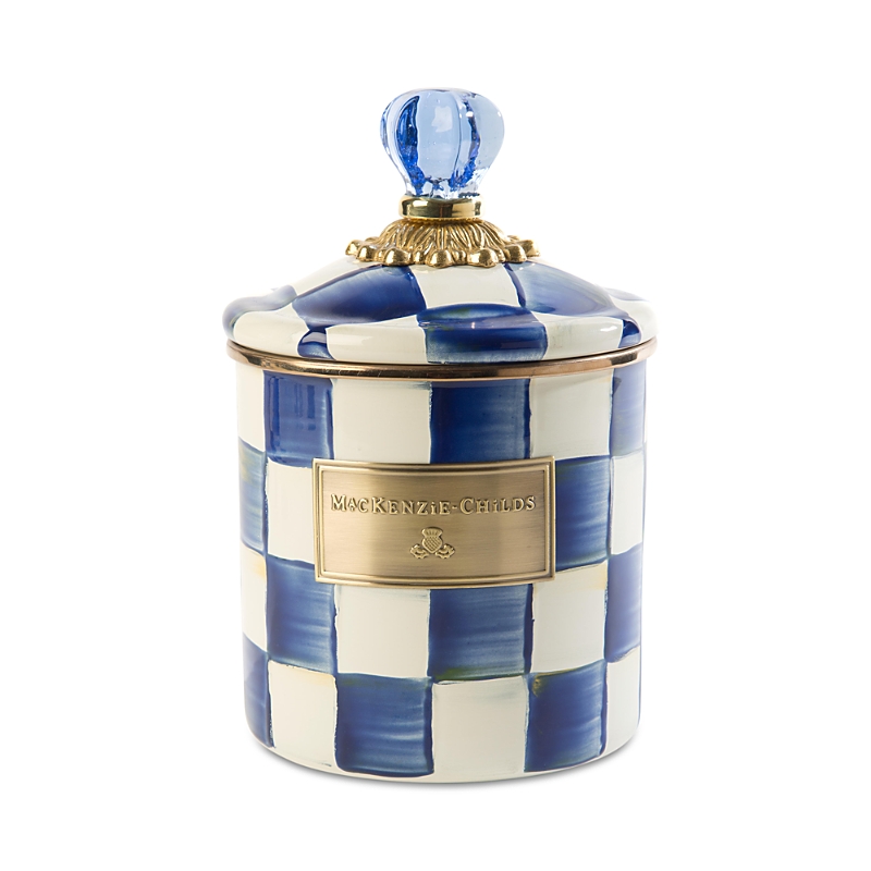 Mackenzie-childs Royal Check Enamel Canister