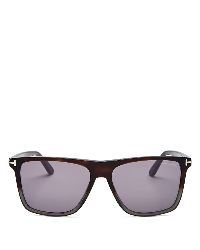 Tom Ford Unisex Fletcher Square Sunglasses, 57mm In Havana/gray