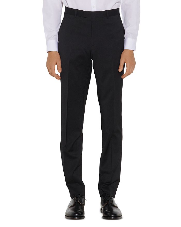 SANDRO WOOL BLEND FORMAL NIGHT SUIT PANTS,SHPPA00557