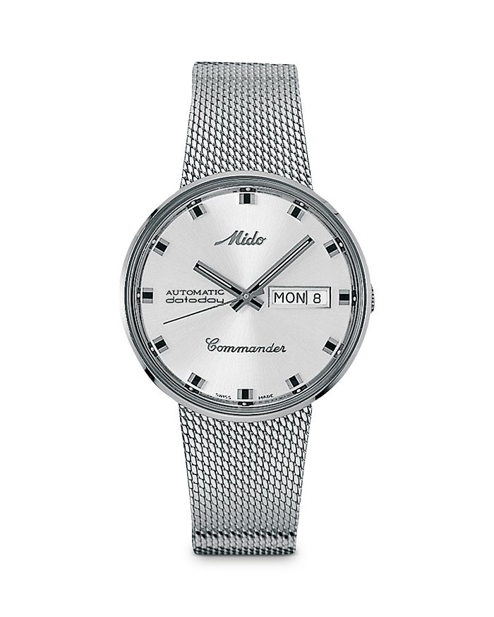 Mido Commander 1959 Watch, 37mm In Silver