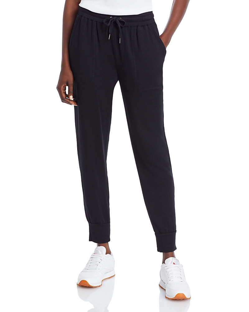 Splendid Drawstring Terry Jogger Sweatpants In Black