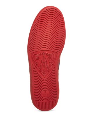 Gucci Men's Monogram Low Top Leather Trim Sneakers