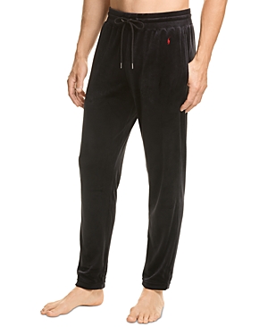 Polo Ralph Lauren Velour Pajama Pants In Polo Black
