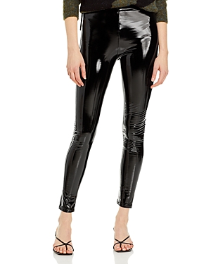 Aqua Faux Leather High Waist Leggings - 100% Exclusive In Patent Black