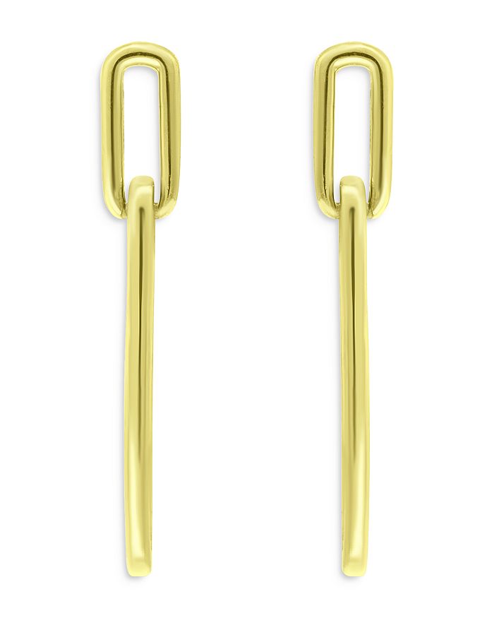 Aqua Sterling Paper Clip Drop Earrings - 100% Exclusive In Gold