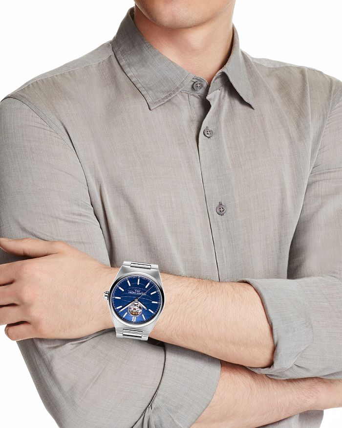 Shop Frederique Constant Federique Constant Highlife Watch, 41mm In Silver/blue