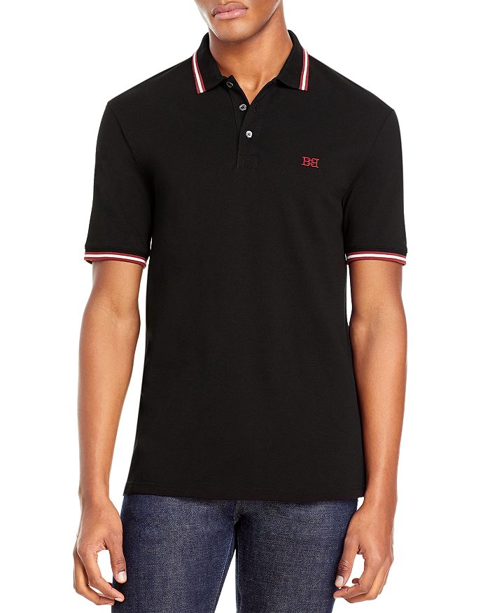 BALLY SLIM FIT COLOR TIPPED POLO SHIRT,6235783