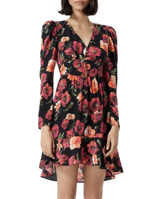 knee length dresses for ladies The Kooples Short Printed Dress - Pink