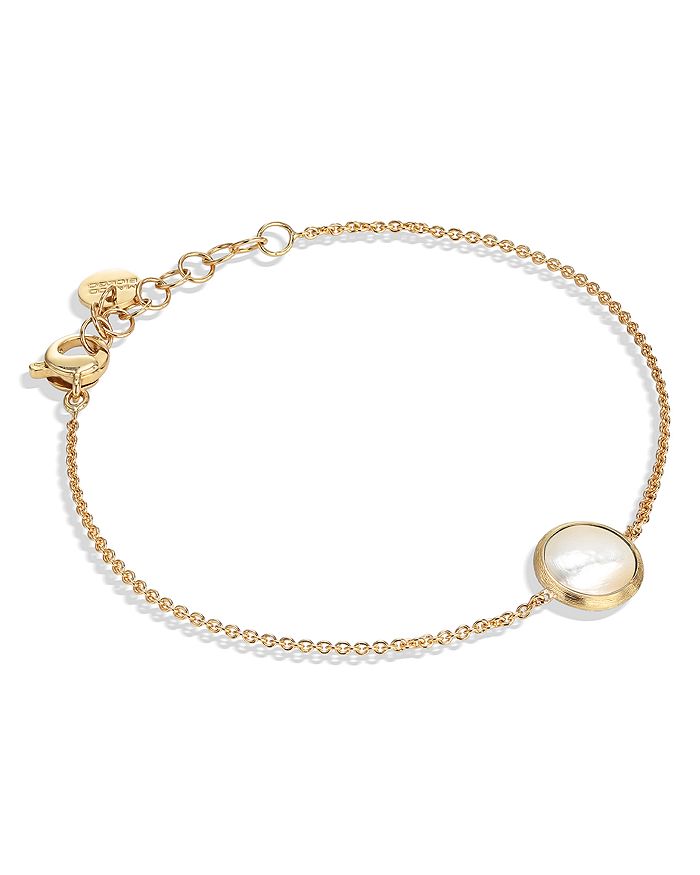 MARCO BICEGO 18K YELLOW GOLD JAIPUR COLOR MOTHER OF PEARL CHAIN BRACELET,BB2579-MPW-Y