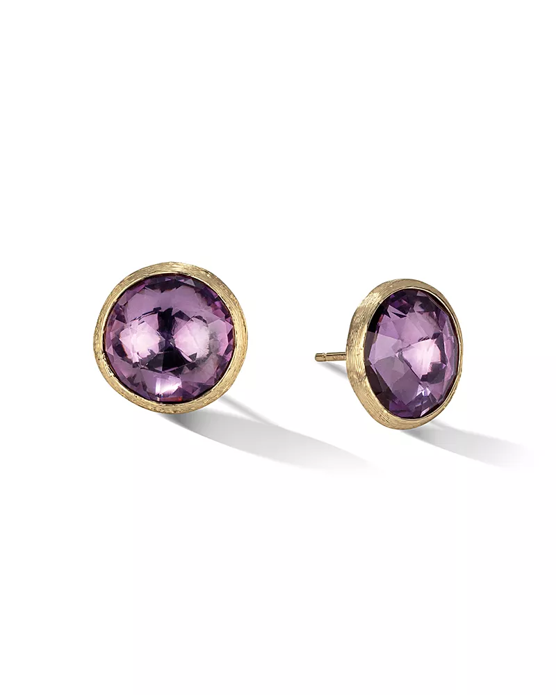 Marco Bicego 18K Yellow Gold Jaipur Color Amethyst Large Stud Earrings