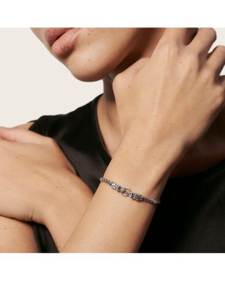 Sterling Silver Legends Naga Blue Sapphire Dragon Link Bracelet