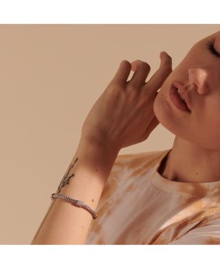 Sterling Silver Classic Diamond Pav&eacute; Station Chain Bracelet