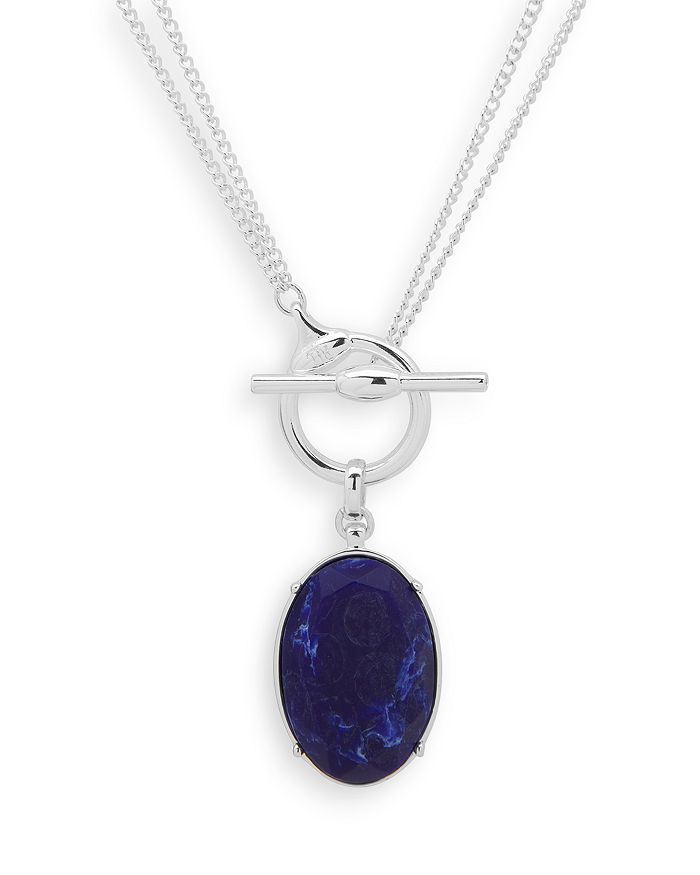 Ralph Lauren Lauren  Convertible Oval Pendant Necklace, 16, 36 In Blue