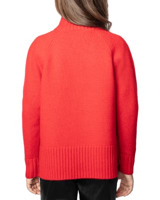 Girls' Beth Wool Blend Graphic Turtleneck Sweater - Little Kid, Big Kid