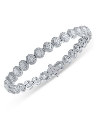 halo diamond tennis bracelet