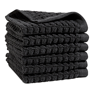 Shop Dkny Quick Dry Washcloth Set In Black