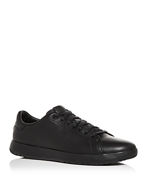 Cole Haan Men's Grandpro Leather Lace Up Sneakers In Black/black