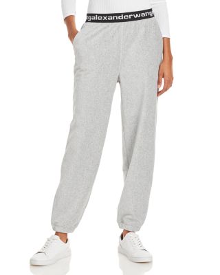 Alexander Wang All Over Embroidery Corduroy Sweatpant in White