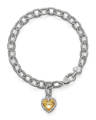 judith ripka heart charm bracelet