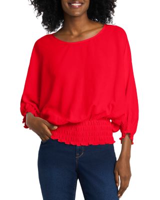 VINCE CAMUTO - Smocked Dolman Sleeve Top