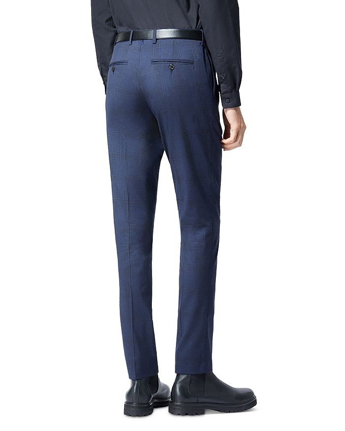 Shop The Kooples Wool Checked Suit Pants In Navy