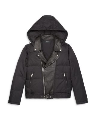 The Kooples - Quilted Jacket with Leather Detail