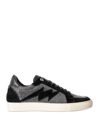 Zadig & Voltaire Women's Board Sparkle Lace Up Sneakers | Bloomingdale's